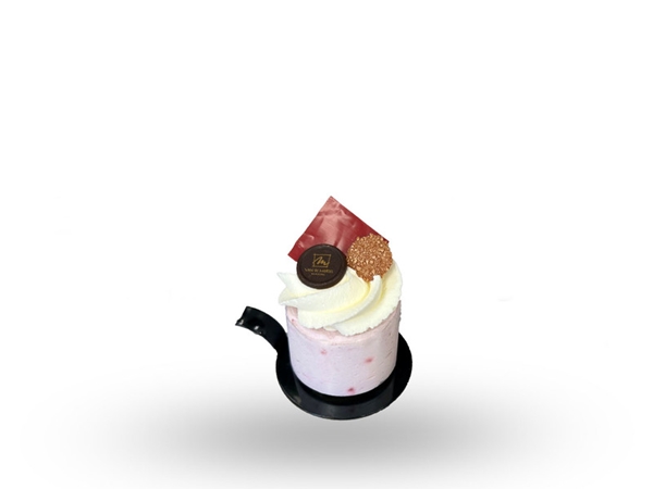 Kerst gebakje aardbei