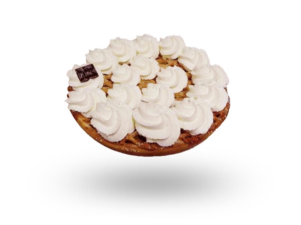 Abrikozenvlaai + slagroom